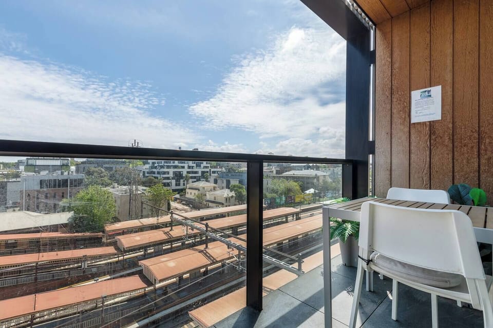 Sit on your private balcony and enjoy a meal alfresco or quick cup of coffee while watching the trains pass through.