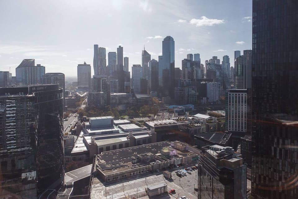 Take in stunning city vistas from the balcony, the perfect spot to sip your morning coffee.  
