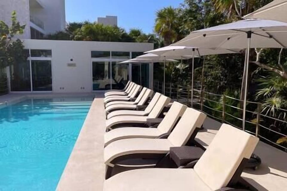 Poolside lounging
