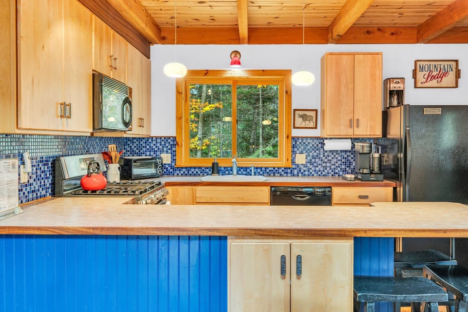 Our spacious kitchen is fully equipped with all cooking and dining essentials