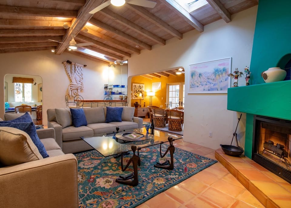 Living room with gas fireplace 