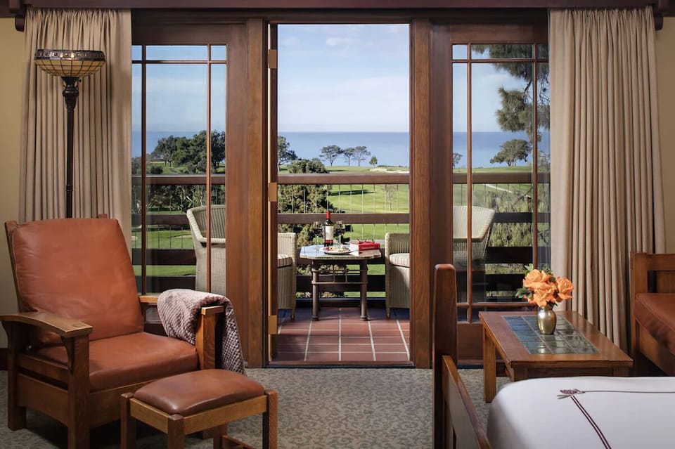 Sip wine as ocean views pour through wide glass doors.