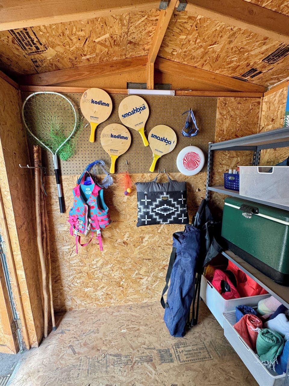 Our shed is stocked with equipment for all your outdoor activities! 