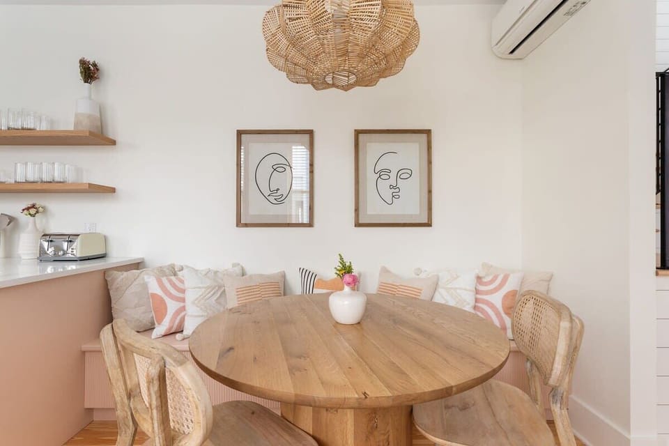 Dining seating off the kitchen 