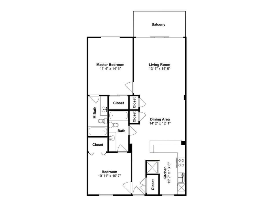 Sea Oats #205 Floorplan