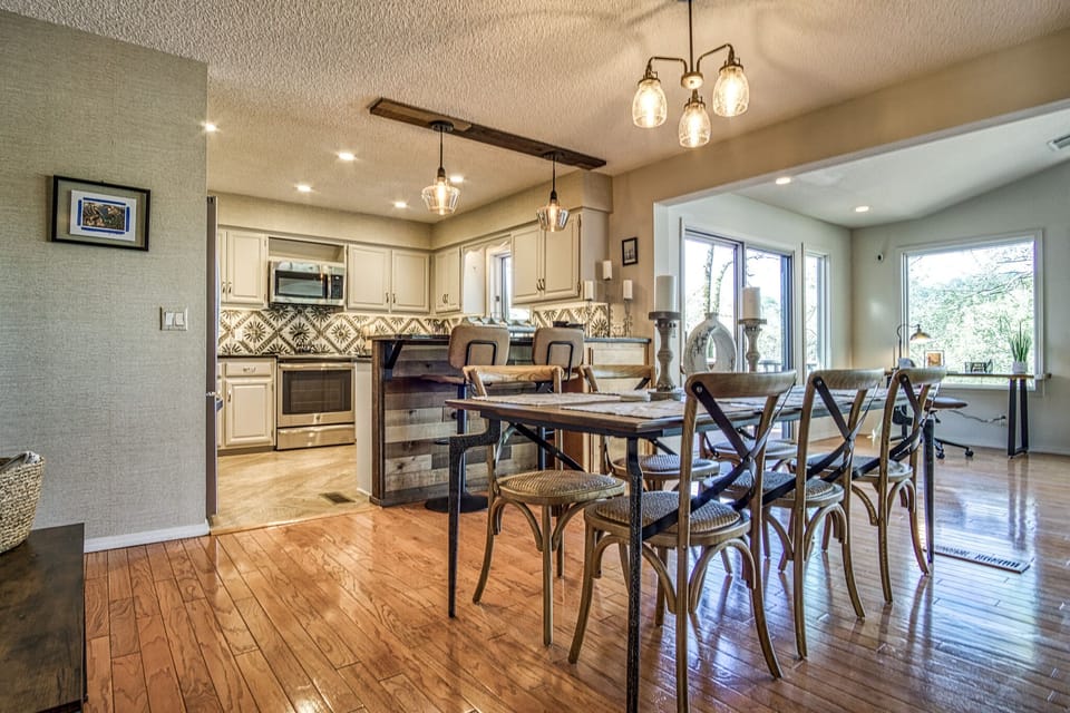 open concept Kitchen and dining