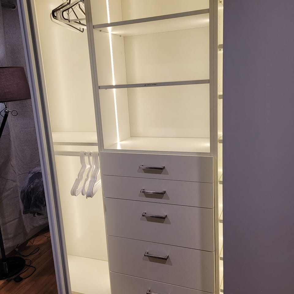 LED lighting in Master Bedrroom Closet
