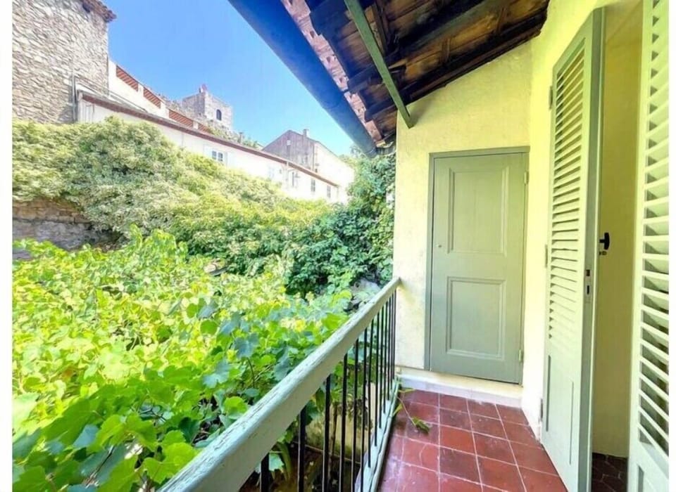 View of the beautiful church Notre-Dame d'Espérance from our little terrace.