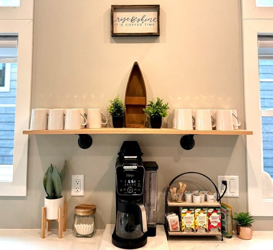 Luxury rental featuring a coffee bar, perfect for baristas and coffee fans.