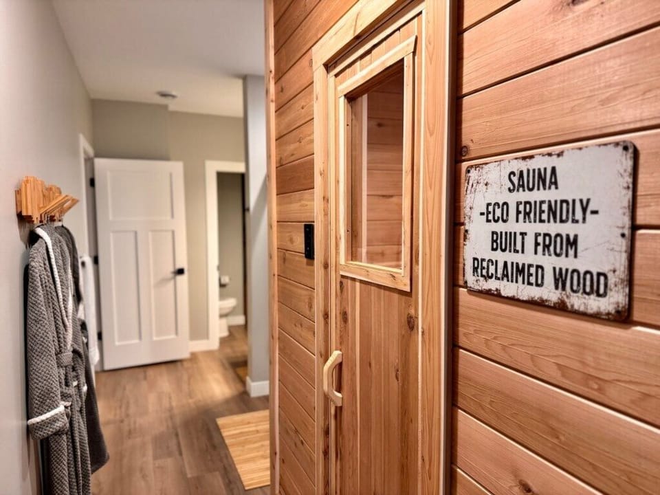 Relax in a North Shore rental with a private sauna instead of a hot tub.