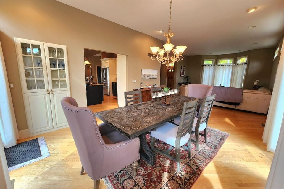 Dining open to living room