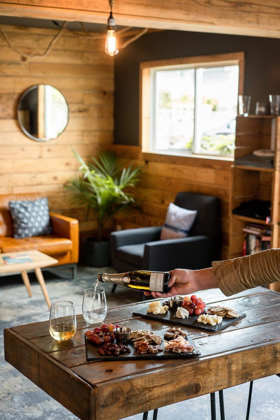 Gather at the bar for relaxed drinks and conversation.