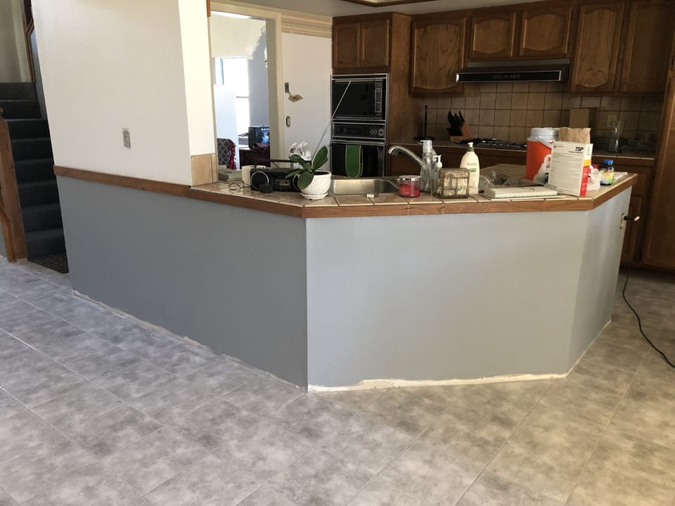 Kitchen opened up to the dining room.