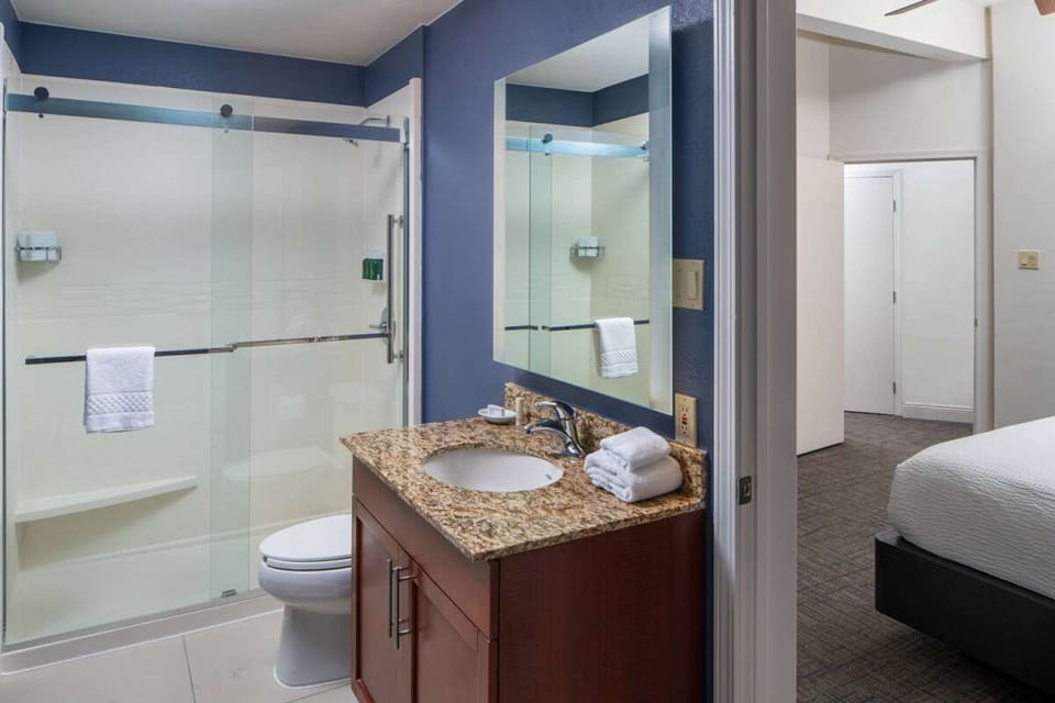 Start your day with a spa-like shower and plush towels.