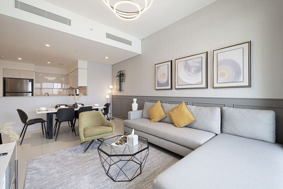 Expansive Living and dining Space