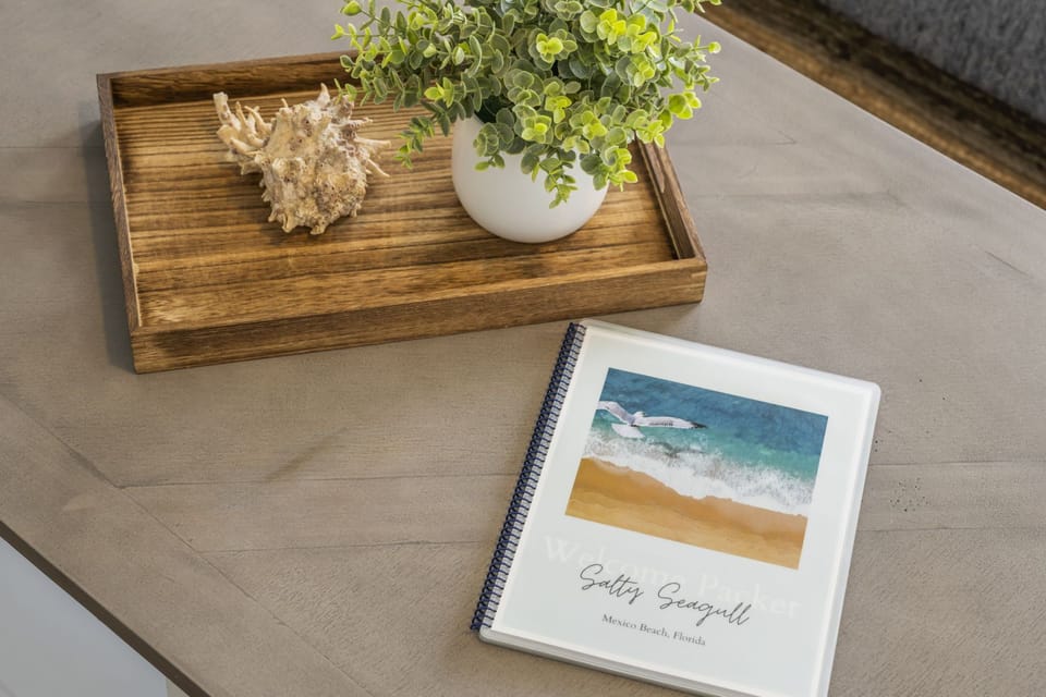 Welcome book with area suggestions