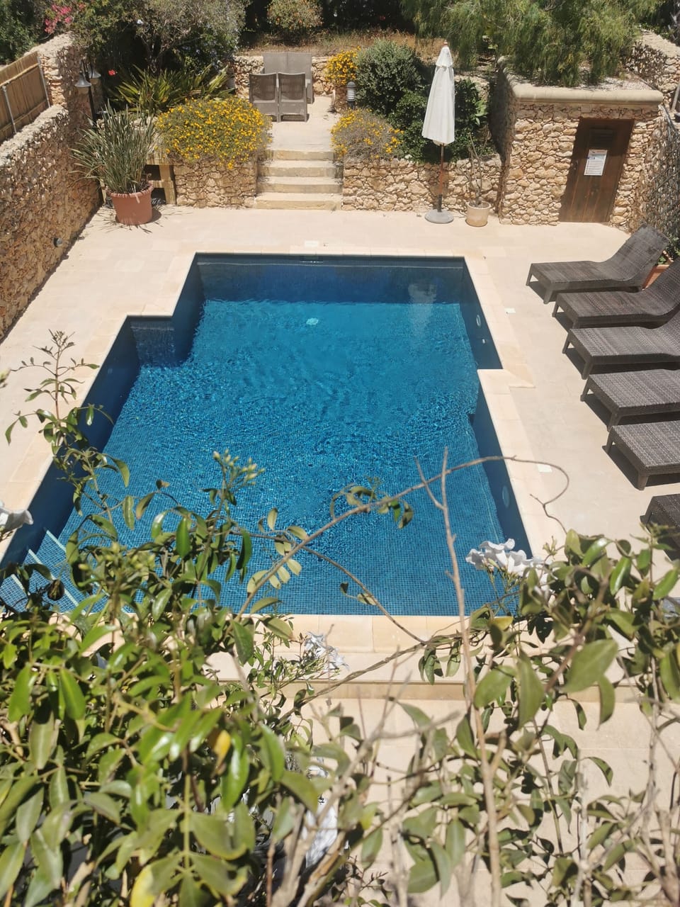 Pool view from upstairs bedroom 