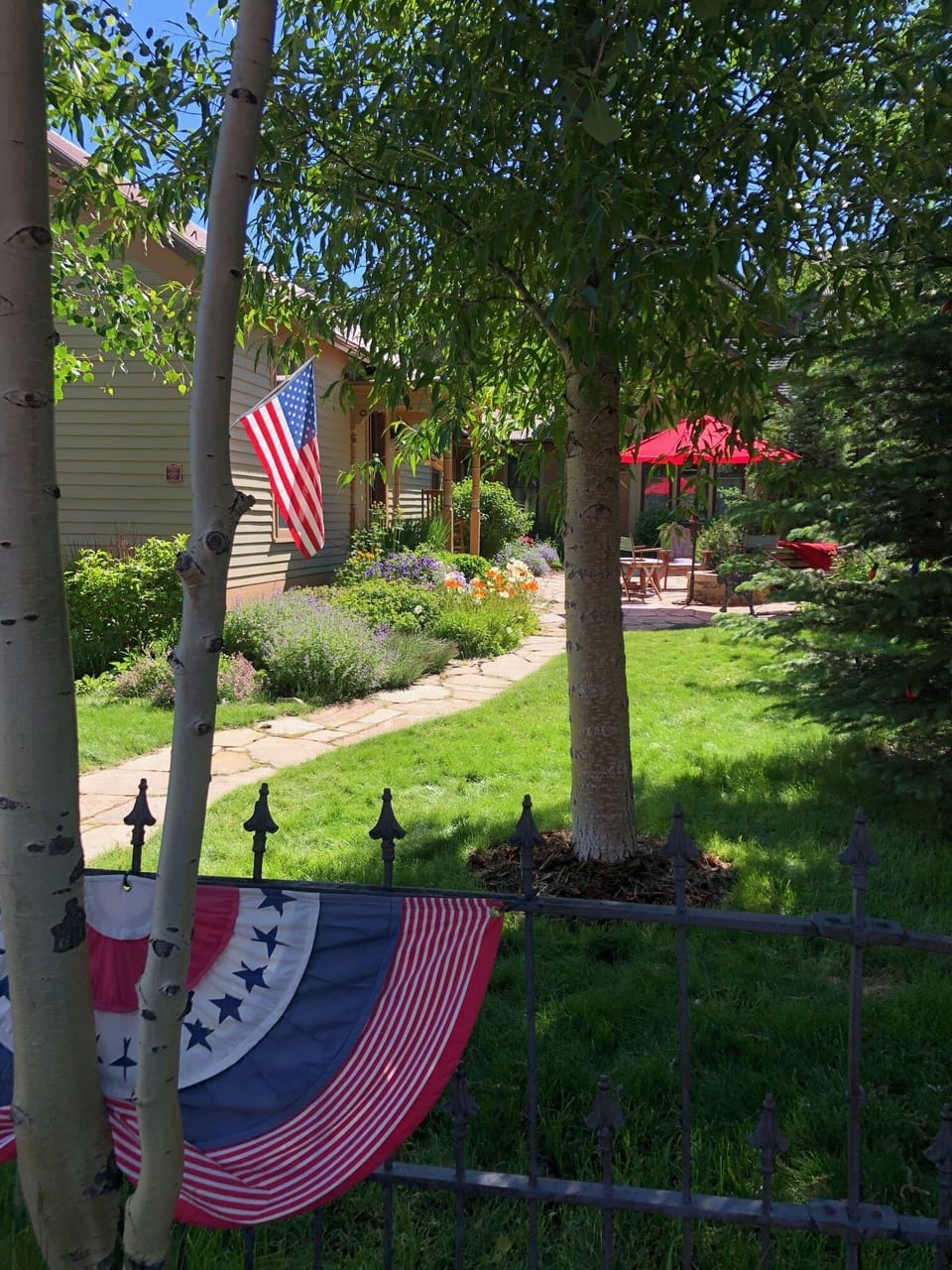 Front of house at 4th of July