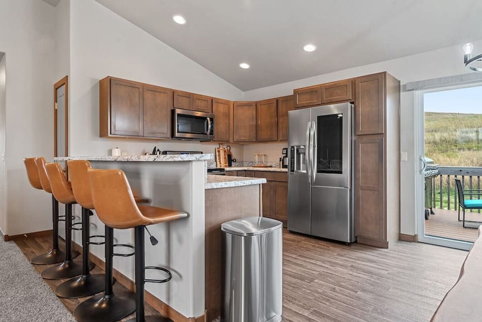 Well-stocked kitchen offering all the essentials and more for a seamless culinary experience