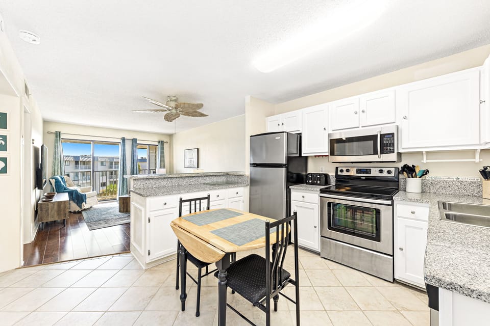 full sized kitchen with modern appliances