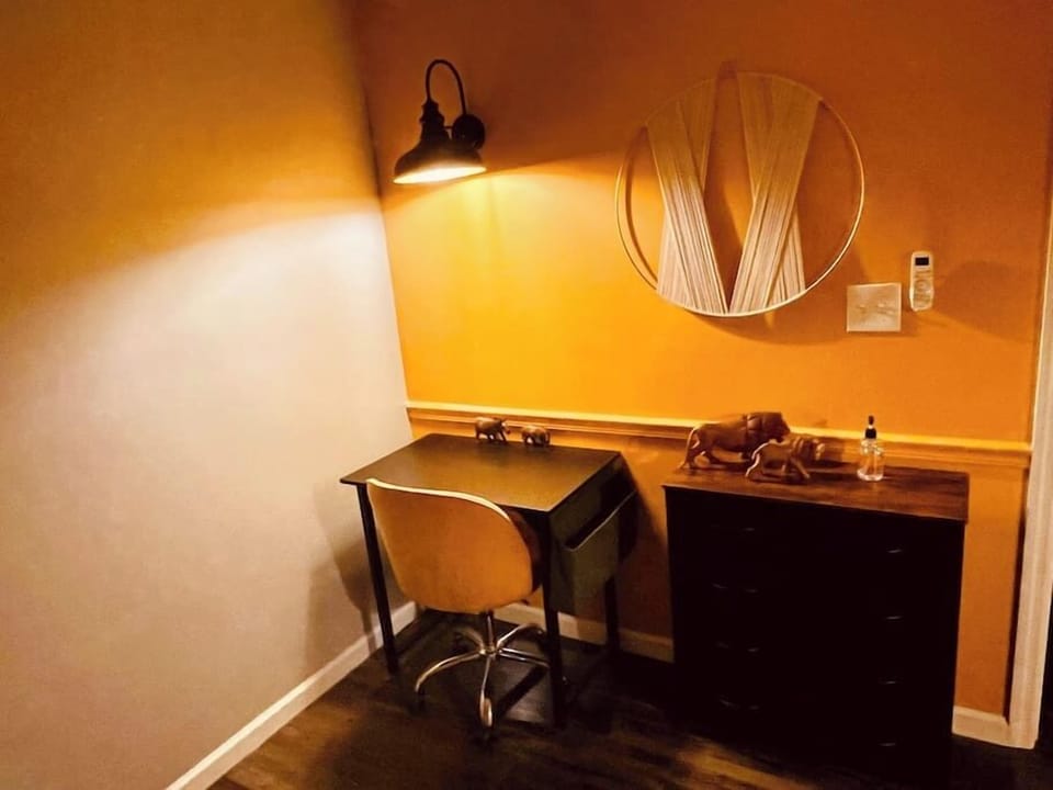 Office space in second bedroom.