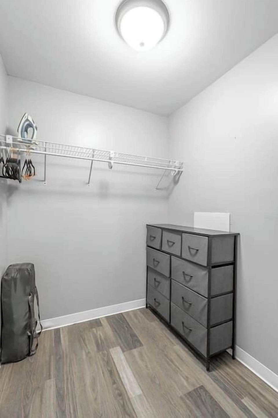 A huge walk-in closet.