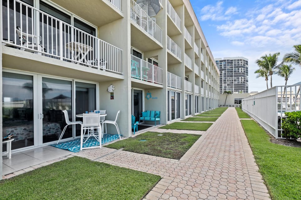 The only two 1st floor patios are for your private use steps to heat pool &ocean