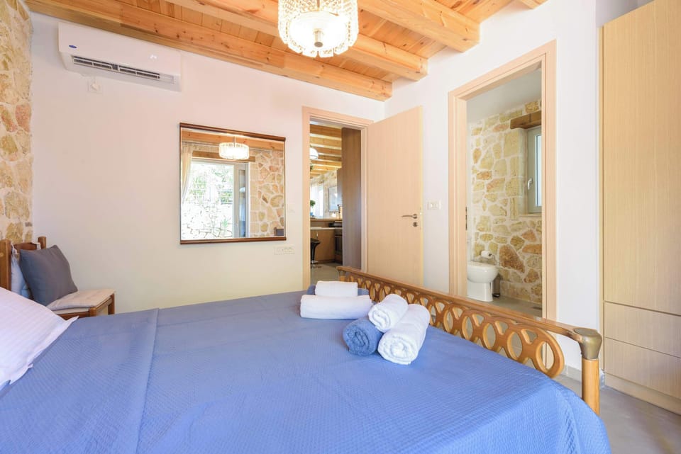 Stone-Walled Room with Garden Light
