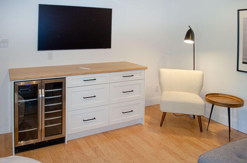 Lower level rec room TV