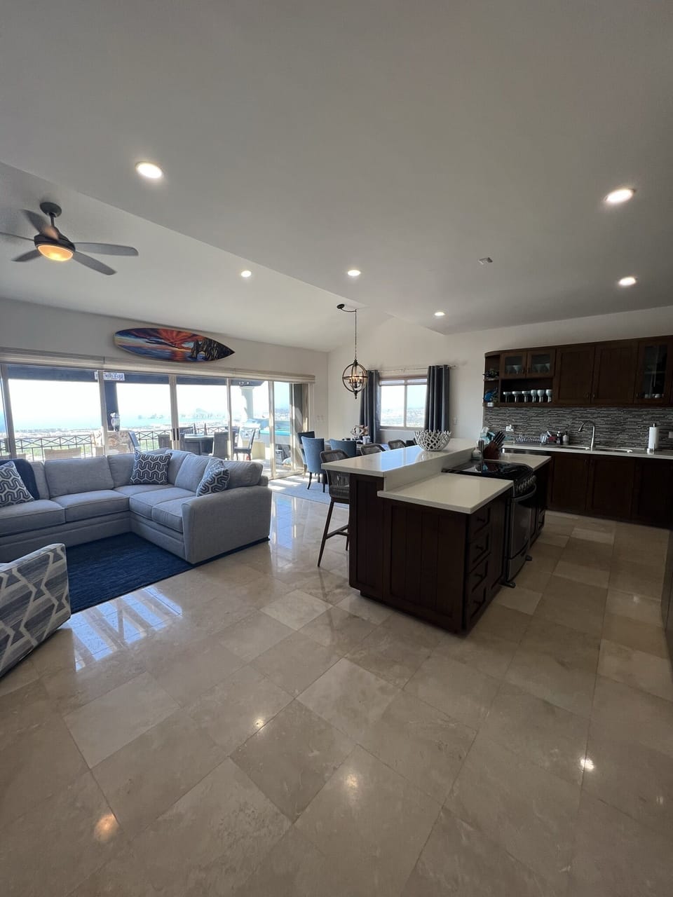 Open concept living room, kitchen and dining is perfect for entertaining.