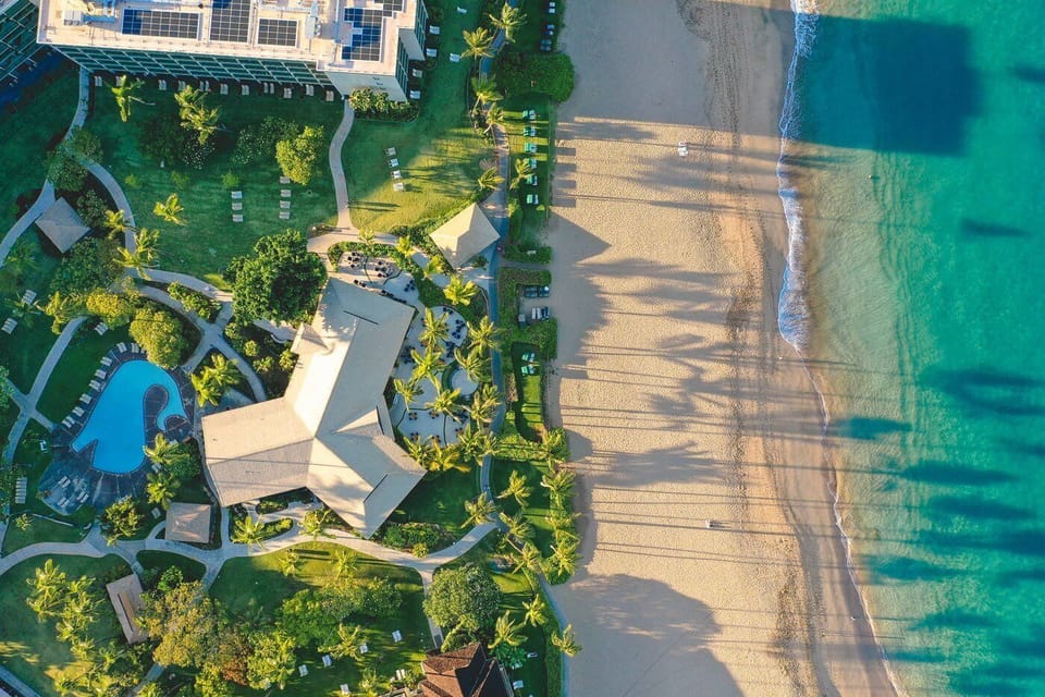 Aerial view of the property