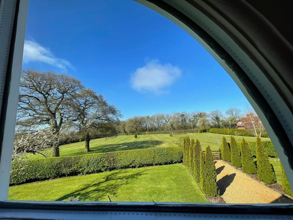 View at the bedroom. Over looking the orchard.