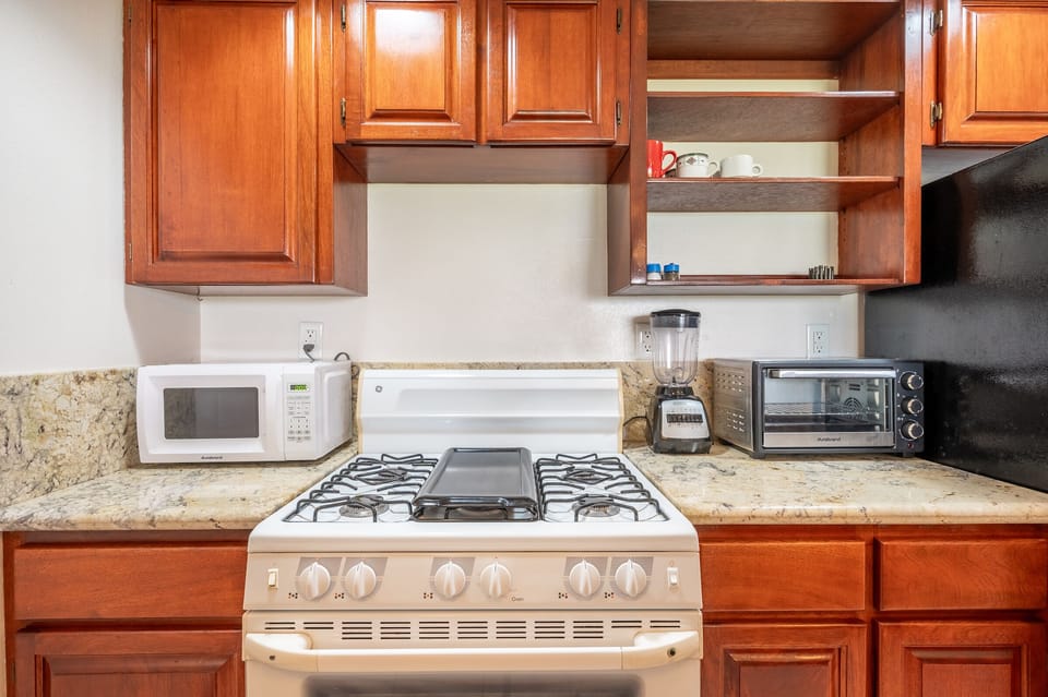 Space efficient and practical, you'll have every cooking essential you'll need in a comfortable vacation!