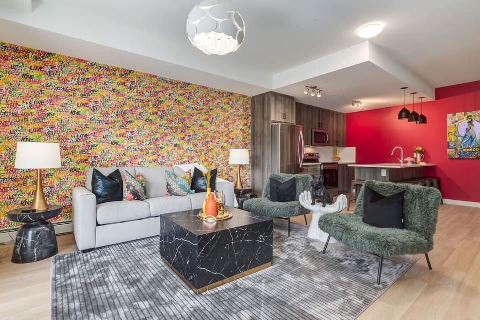 Retro, open concept, sure to make you feel joy.