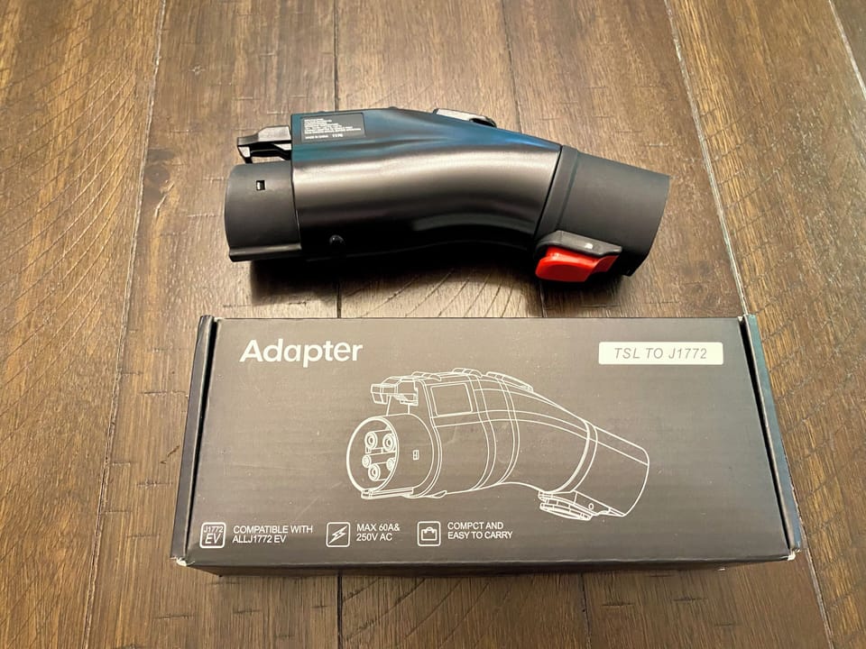 EV charging adapter for non-Tesla cars