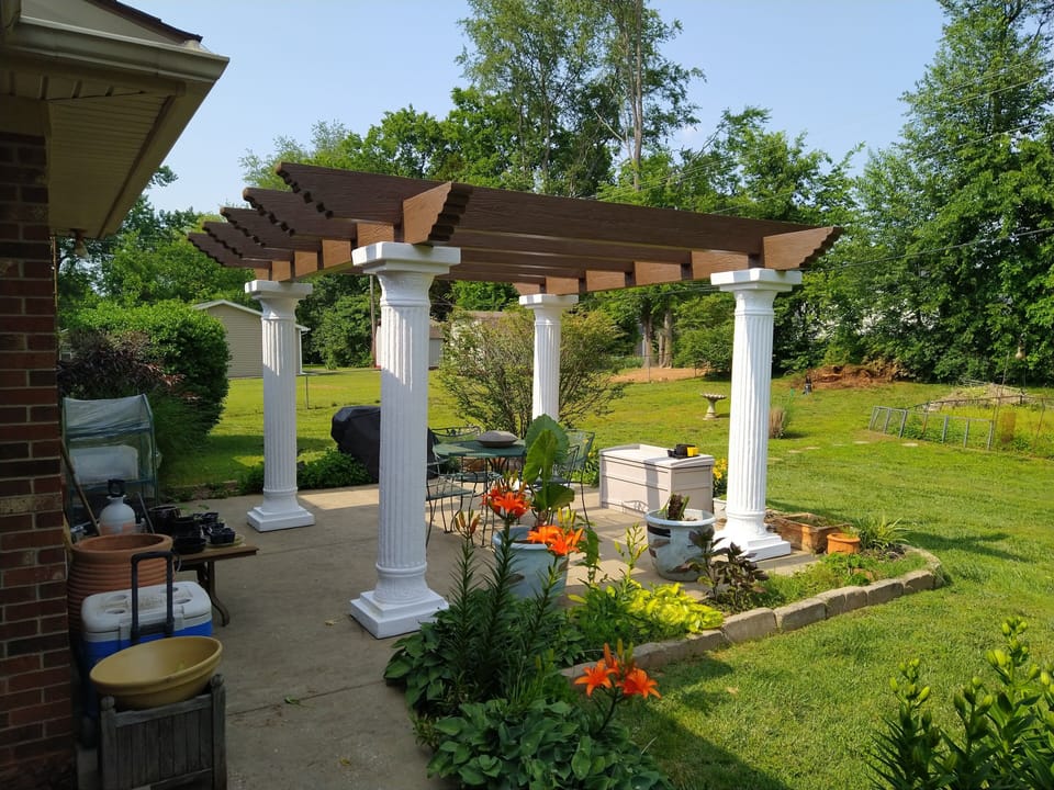 Patio in back yard 