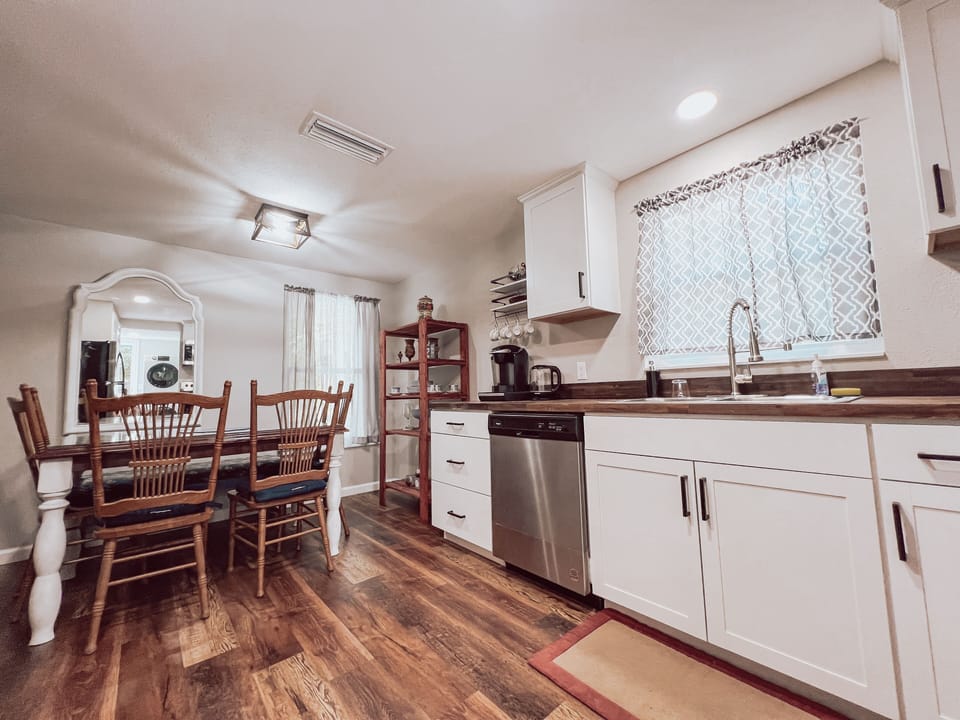 Fully stocked NEW Kitchen with everything you need to enjoy meals together!