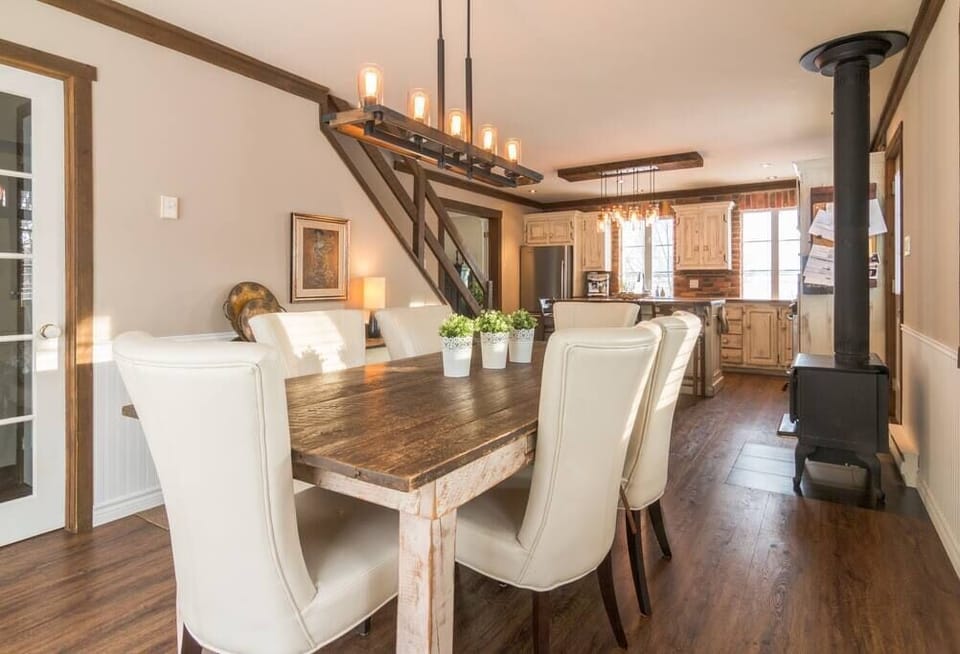Dining table and wood stove (2)