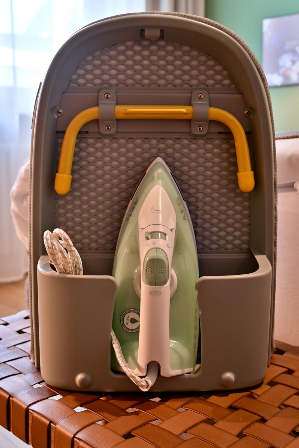 ironing board and iron