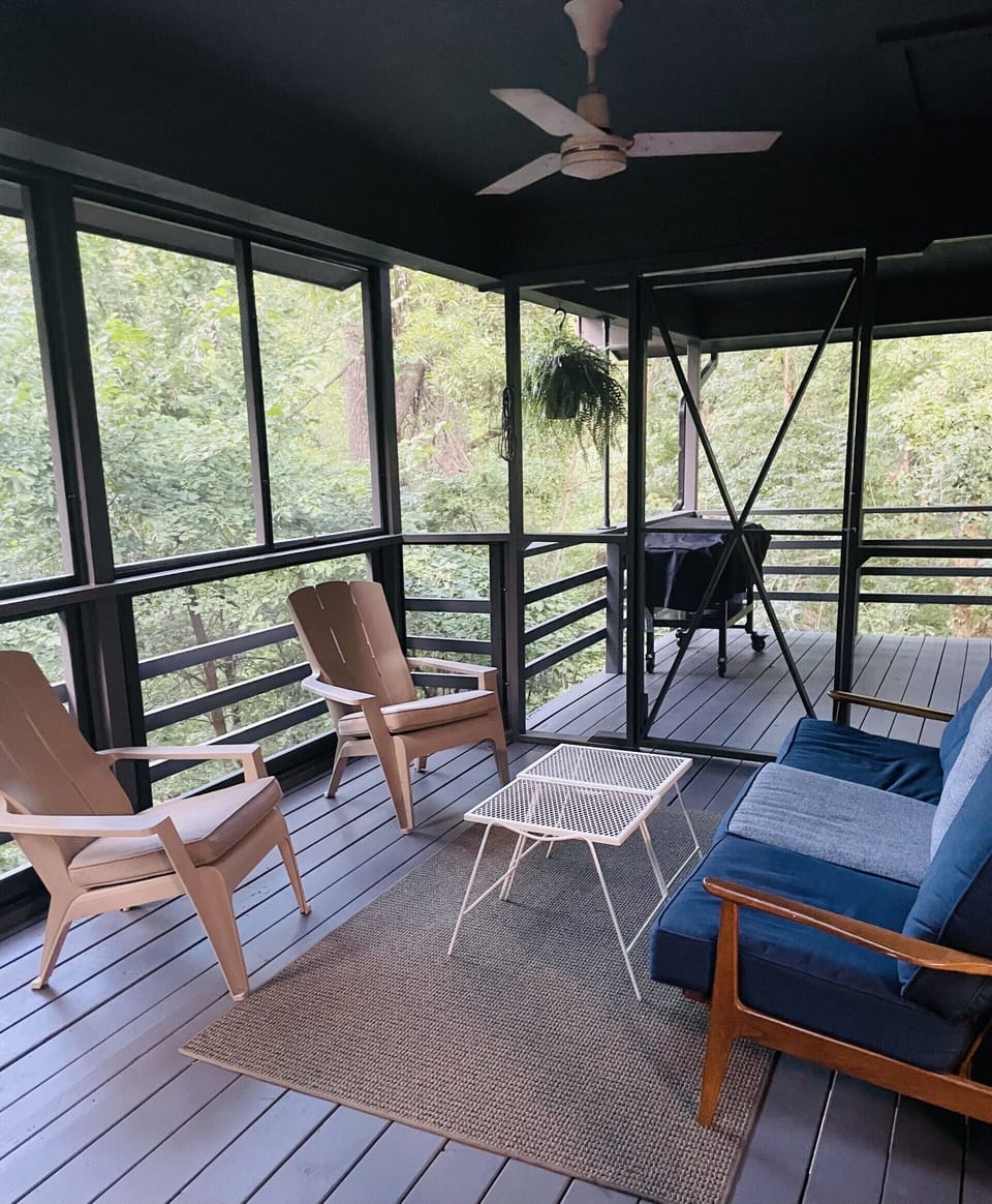 Screened in covered deck