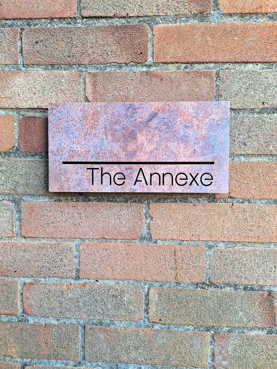 Annexe entrance sign.