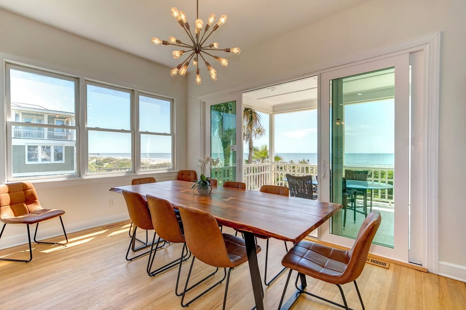 Dining room with ocean views