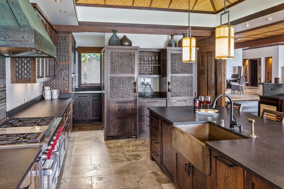 Built in refrigerator and freezer.