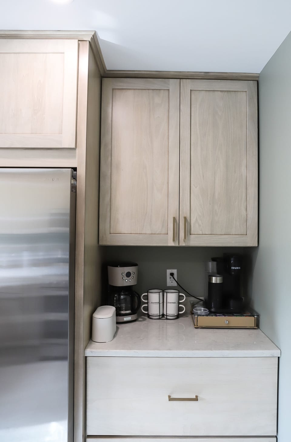 Coffee nook- complete with coffee and tea. 
