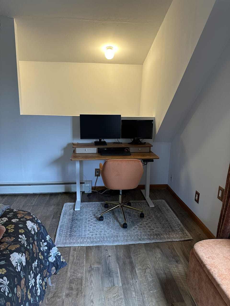 Work space in master bedroom- Loft style room with opening to stairway.