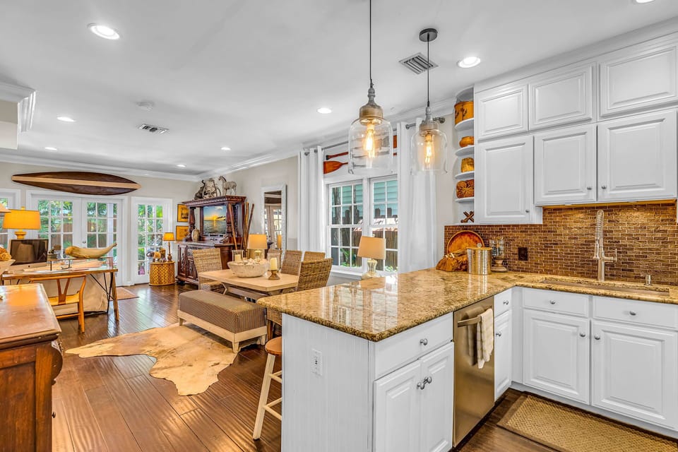 Spacious first floor open floor plan