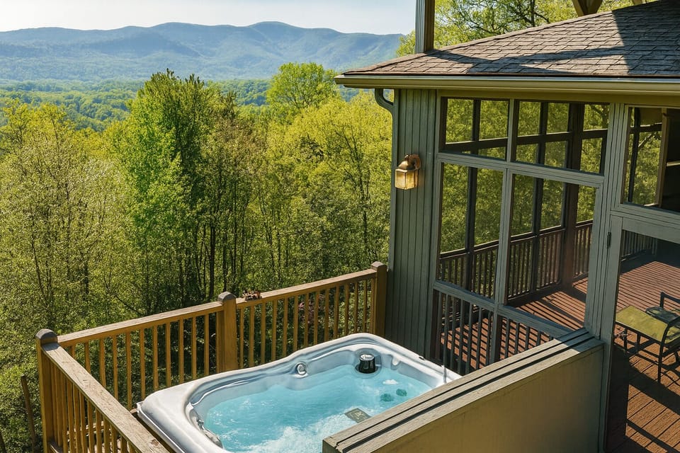 Mountain-view hot tub moments you’ll never forget