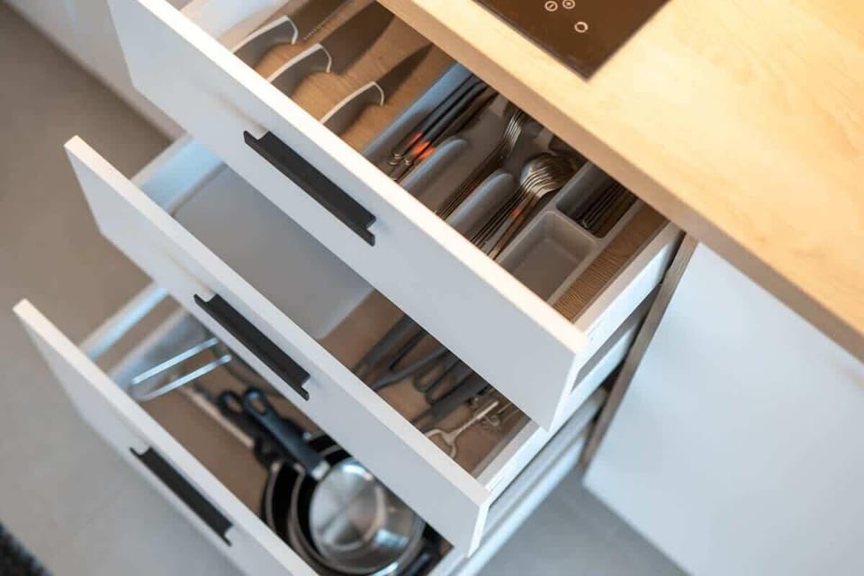 Functional furniture in the apartment. 