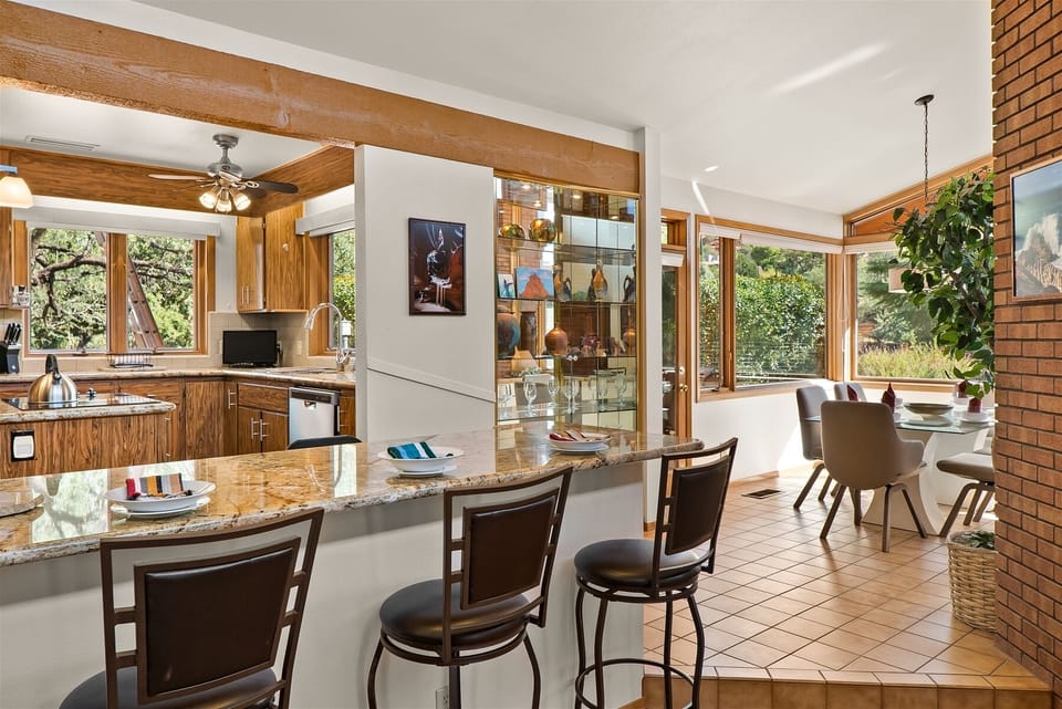 With seating at the counter for extra guests