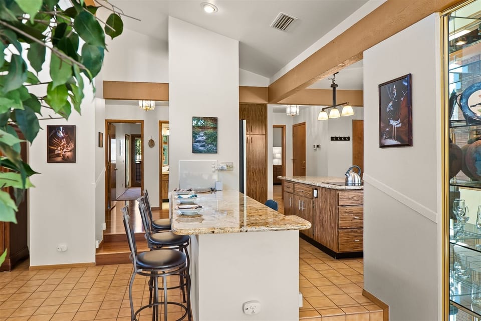 View from living area to bedrooms